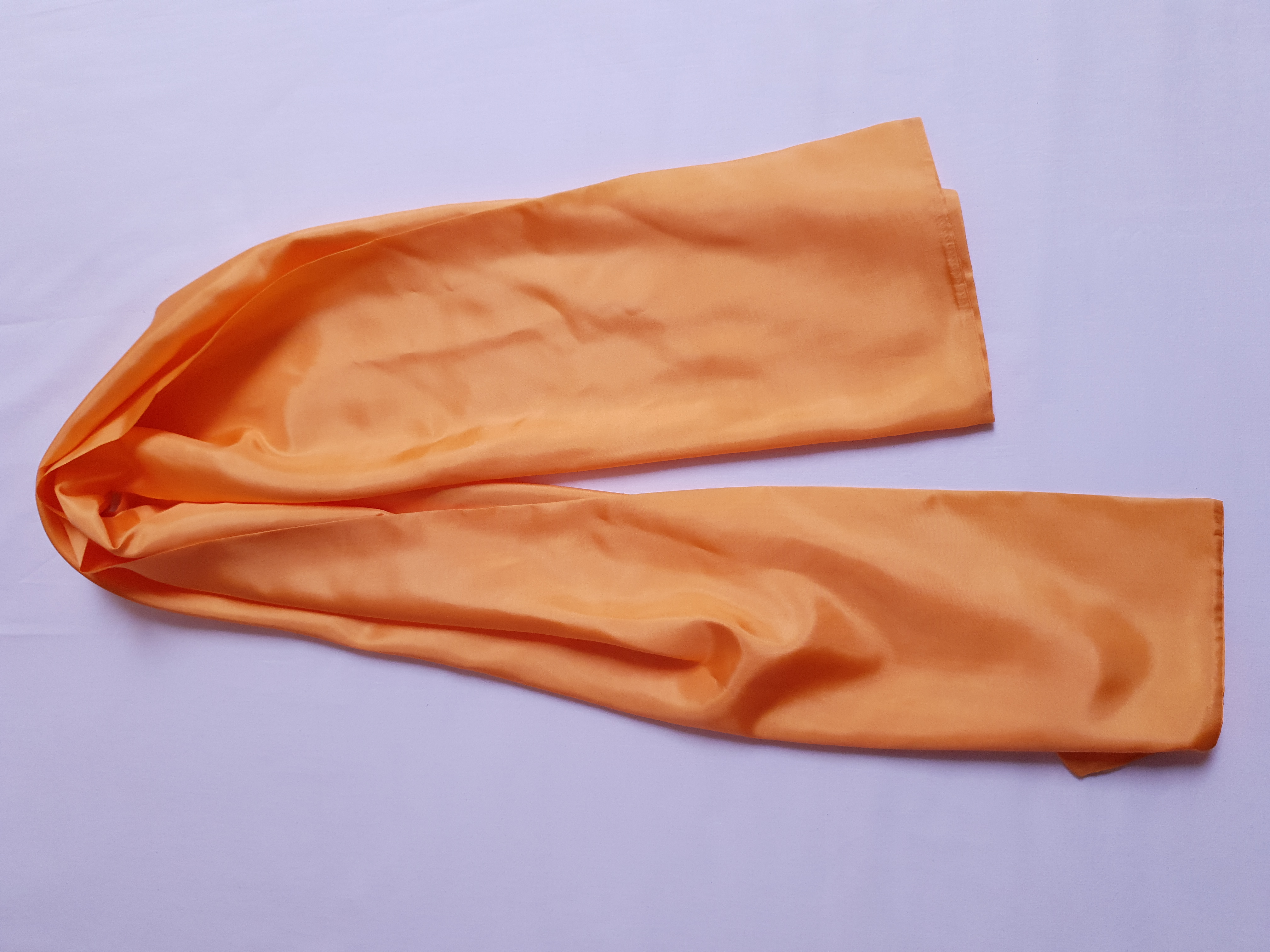 Hedvábná dvojitá šála - oranžová