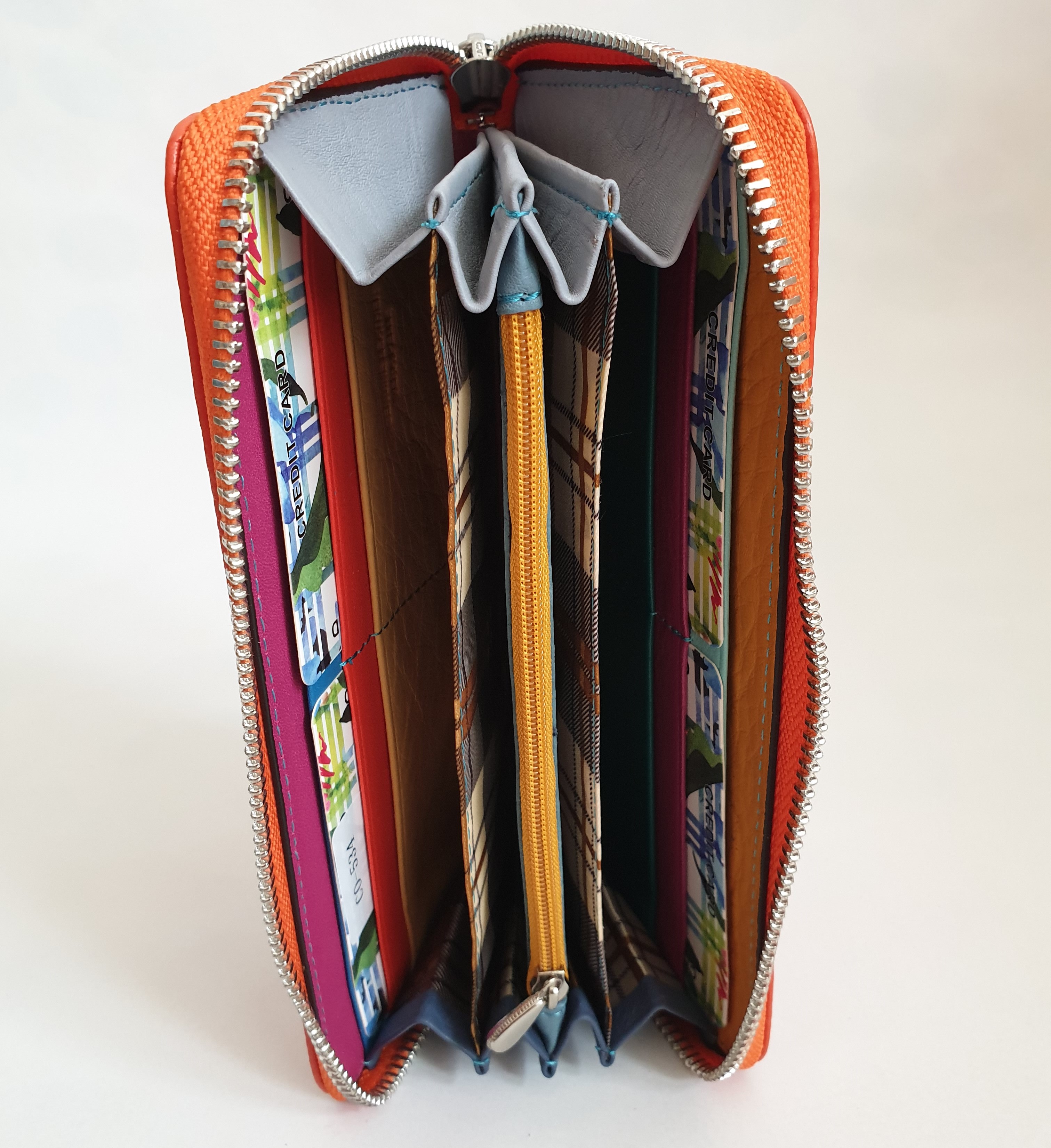 Dámská kožená peněženka 534 - Oranžová