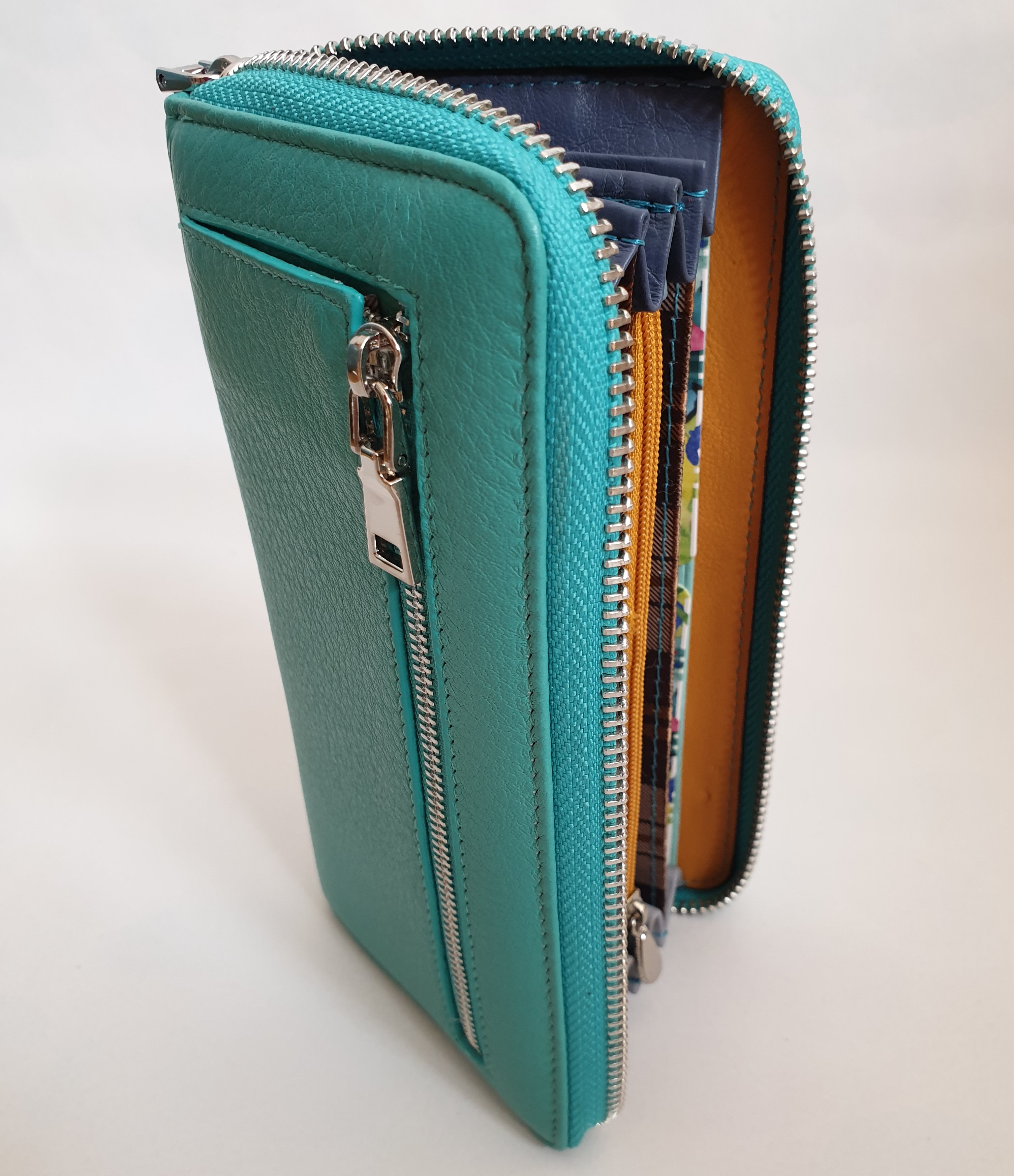 Dámská kožená peněženka 534 - Tyrkysová