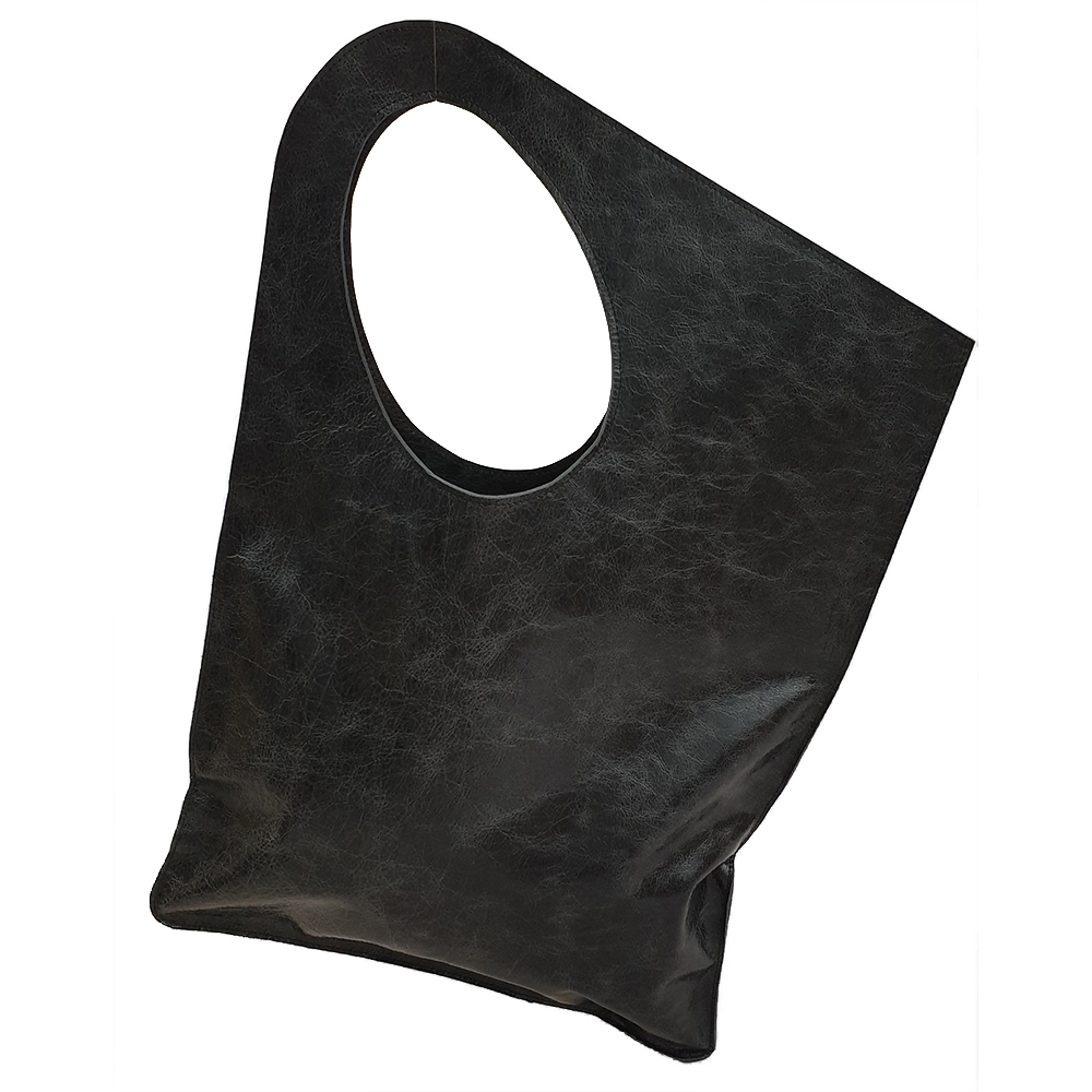 Kožená taška s otvorem - Antracit