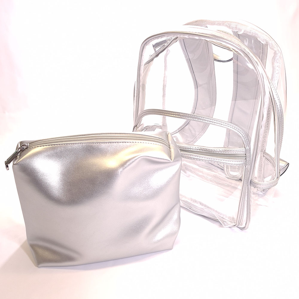 Průsvitný batoh - stříbrná