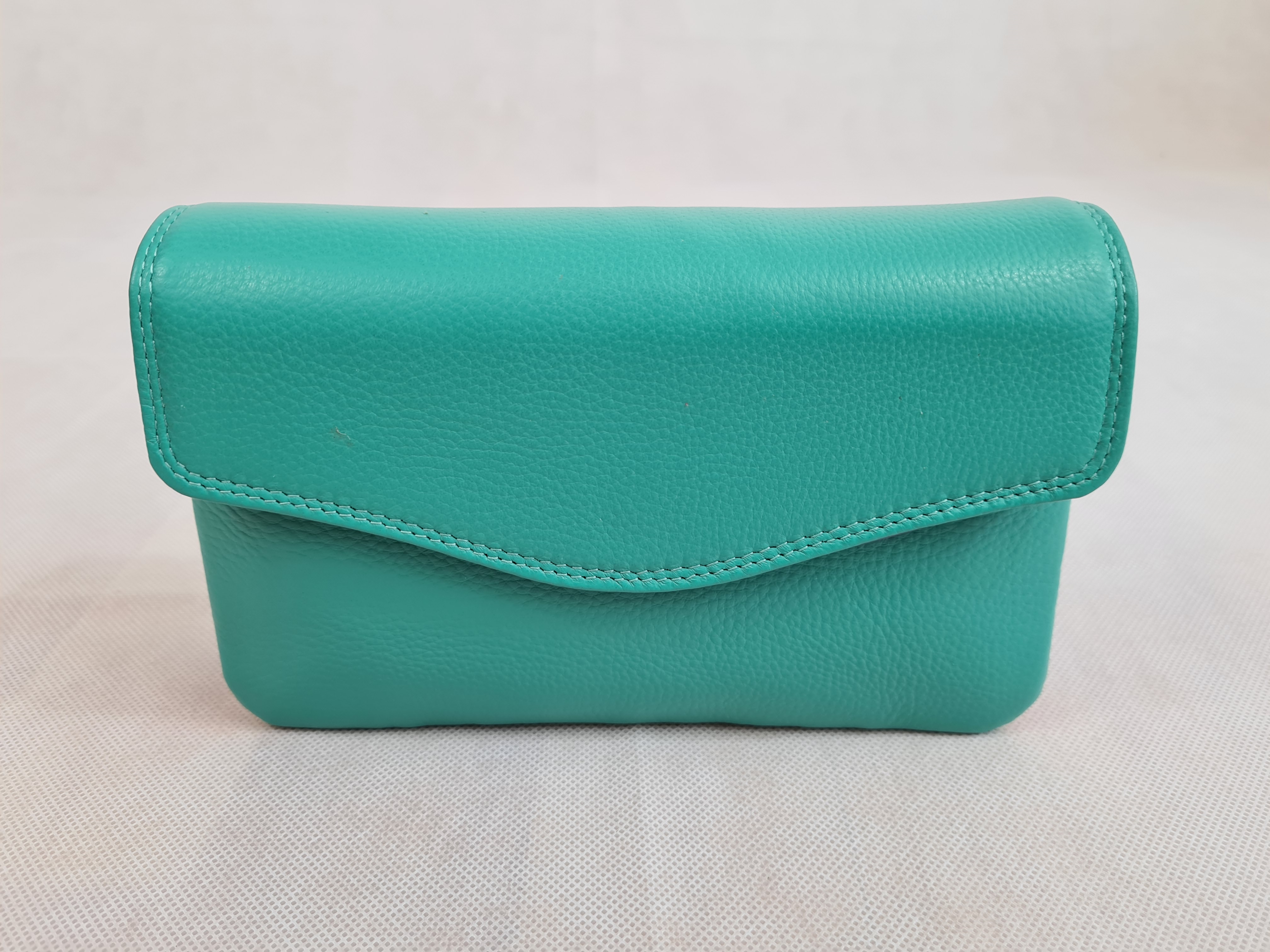 Dámská kožená peněženka multicolor - tyrkysová