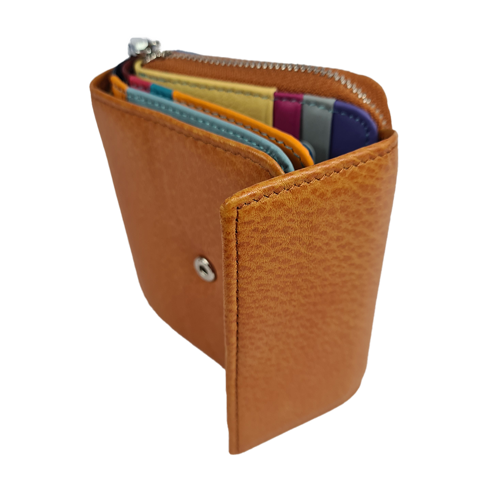 Dámská peněženka multicolor compact - Koňak