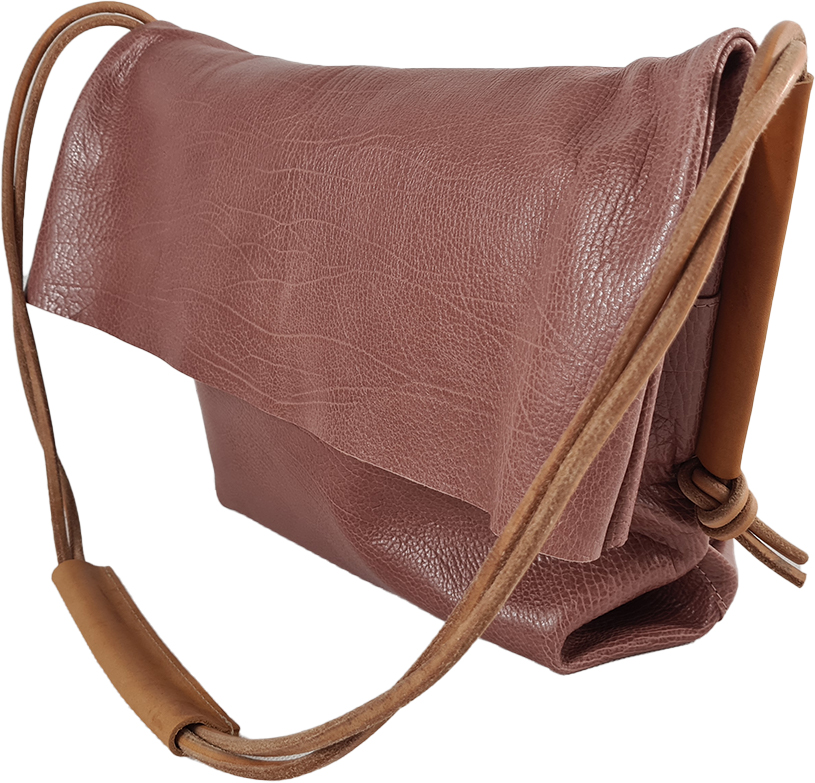 Kožená taška RAW - Staro-růžová