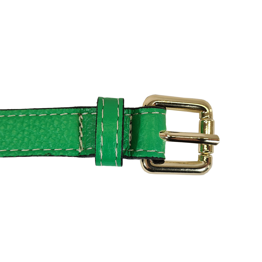 Dámský kožený pásek minimal - Zelená