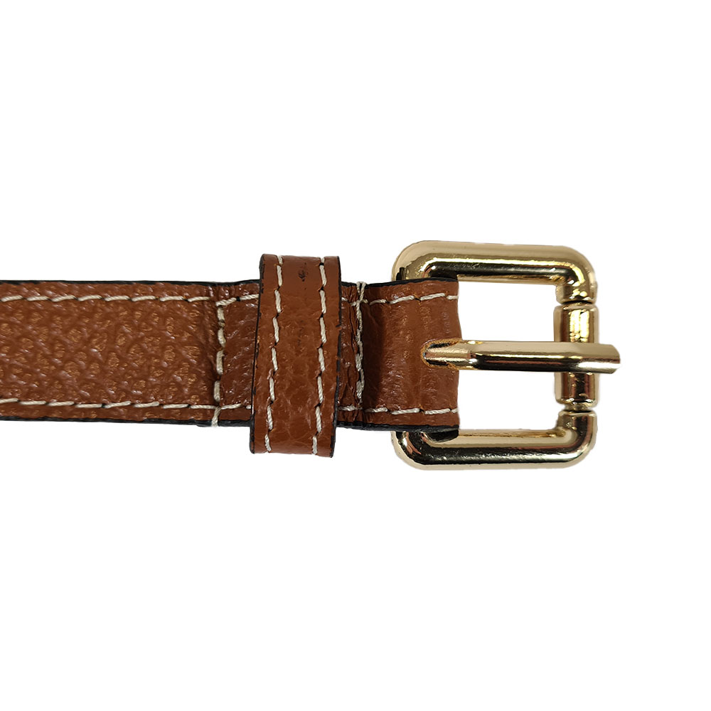 Dámský kožený pásek minimal - Hnědá