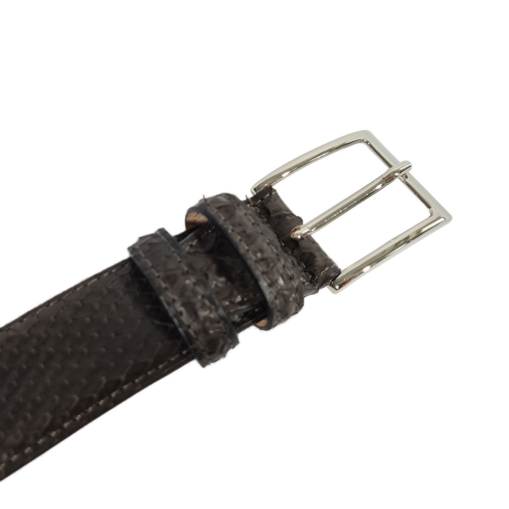 Pánský pásek z hadí kůže Hades - Tmavě hnědý