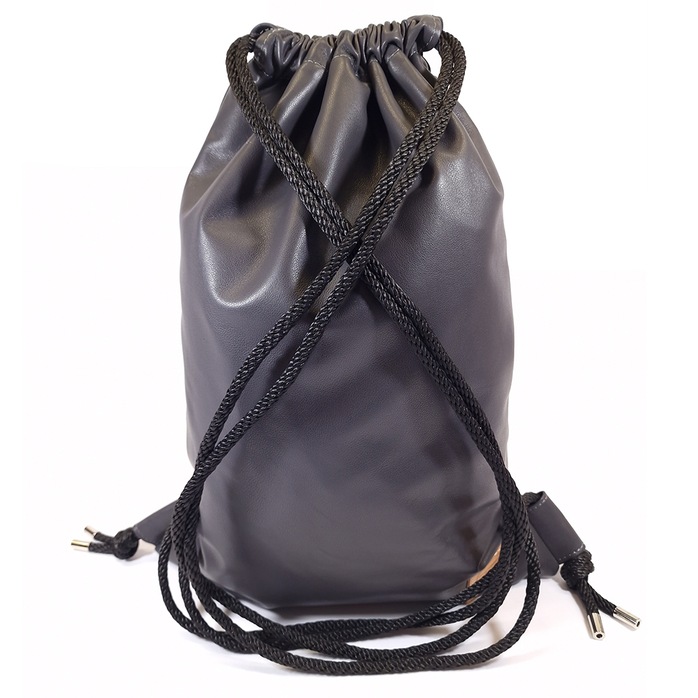 Kožený vak na záda - Šedý