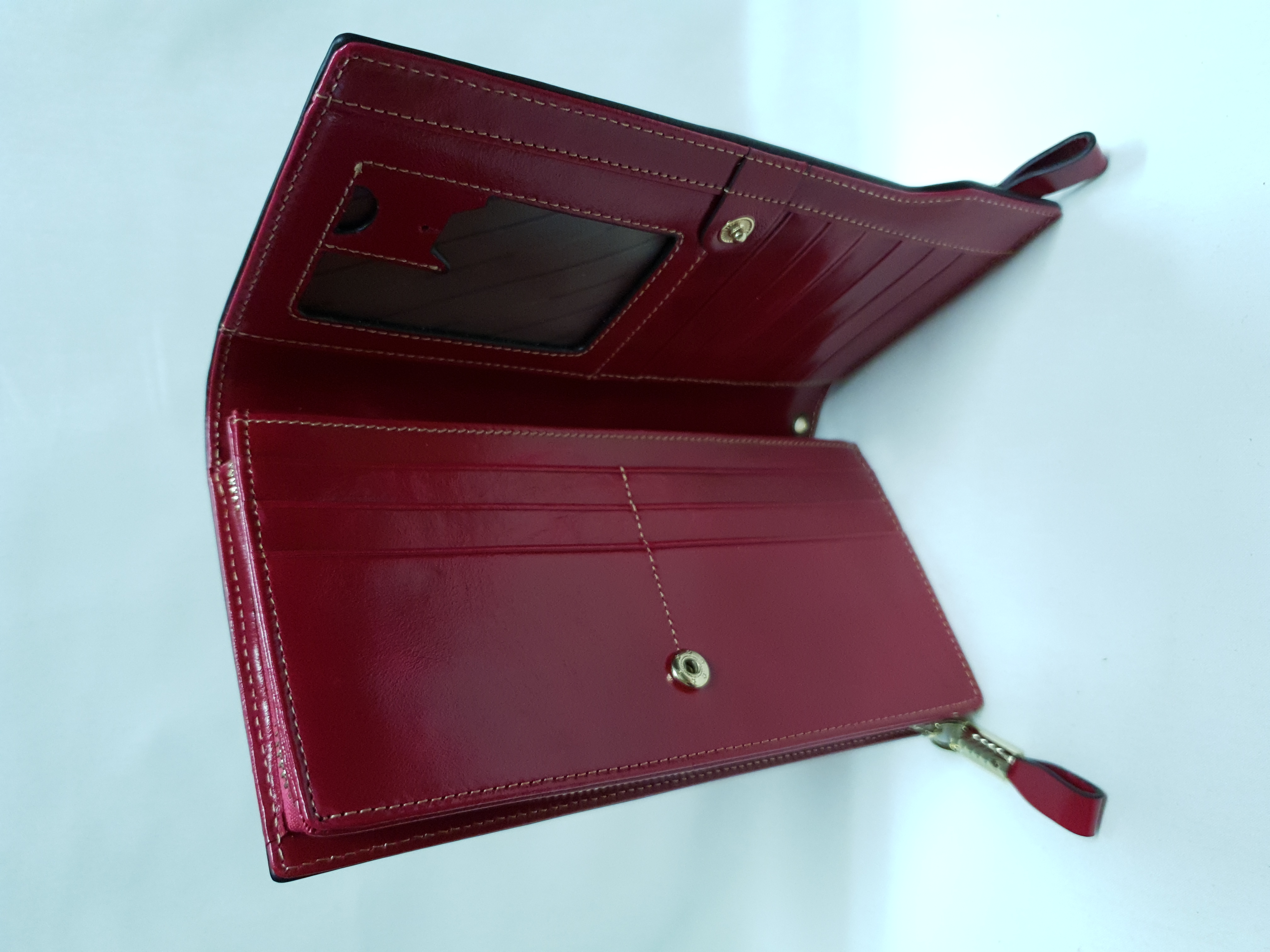 Kožené psaníčko/peněženka 8315 - růžová plum