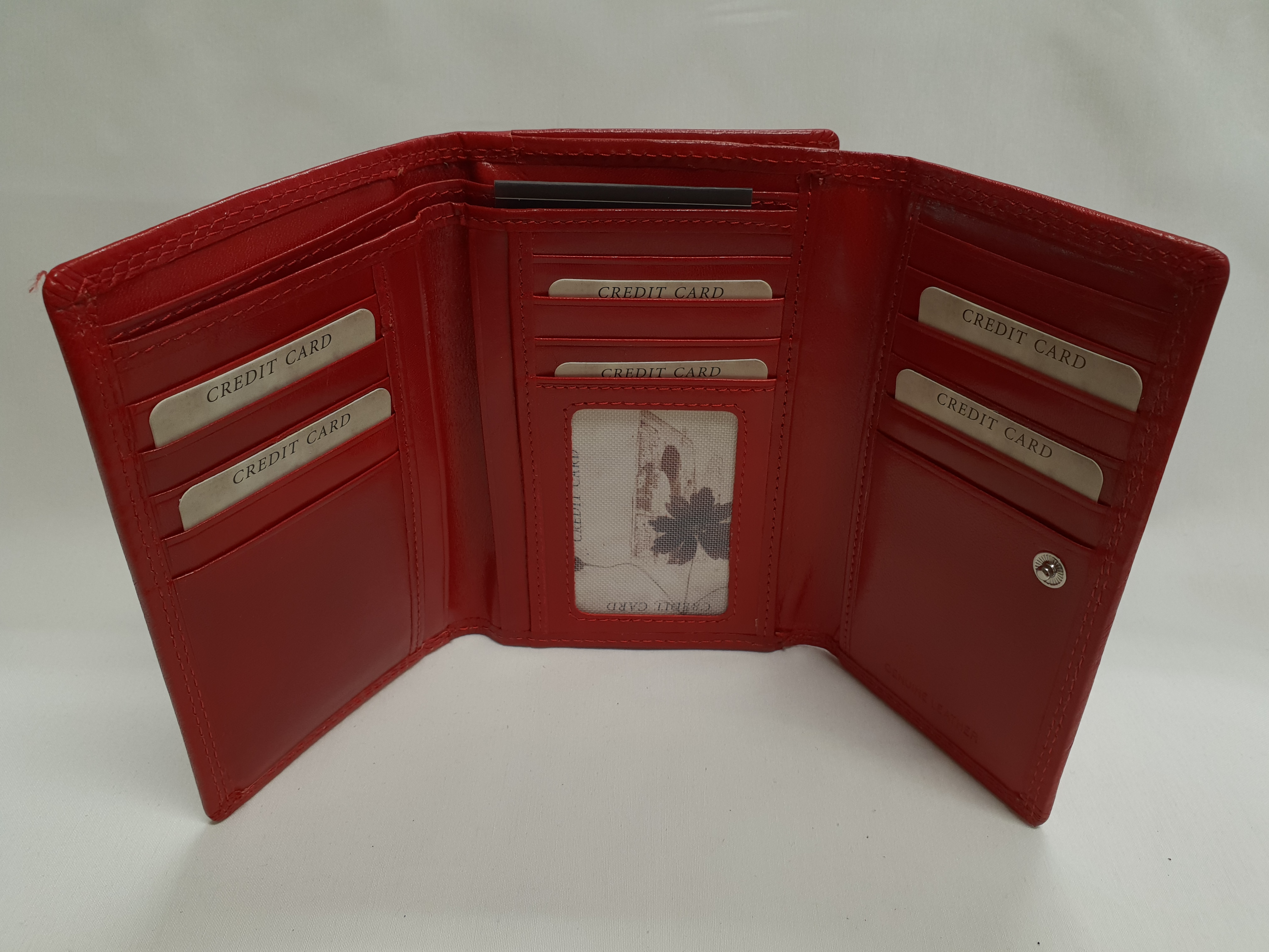 Dámská kožená peněženka 907 - červená