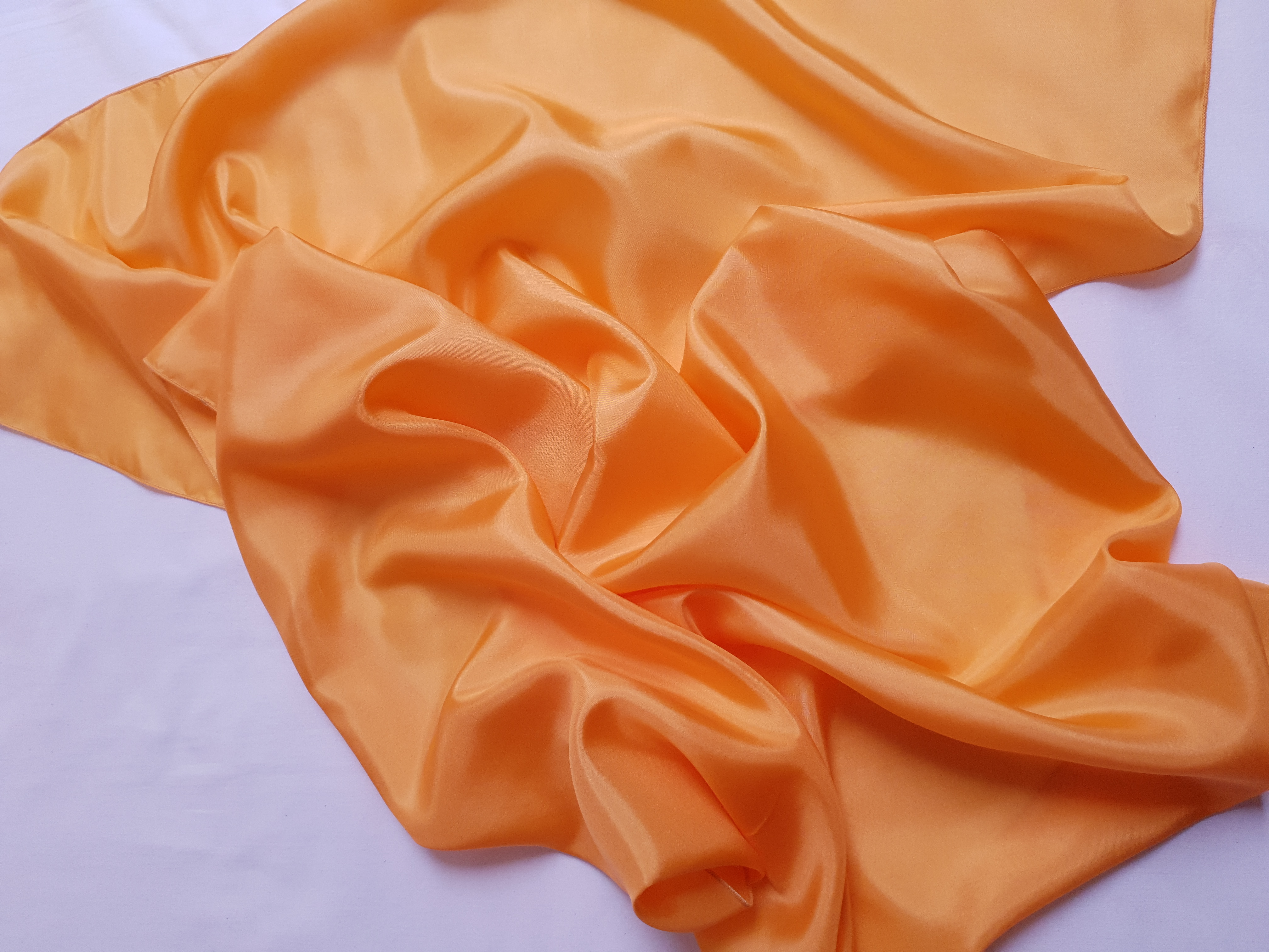 Hedvábná dvojitá šála - oranžová