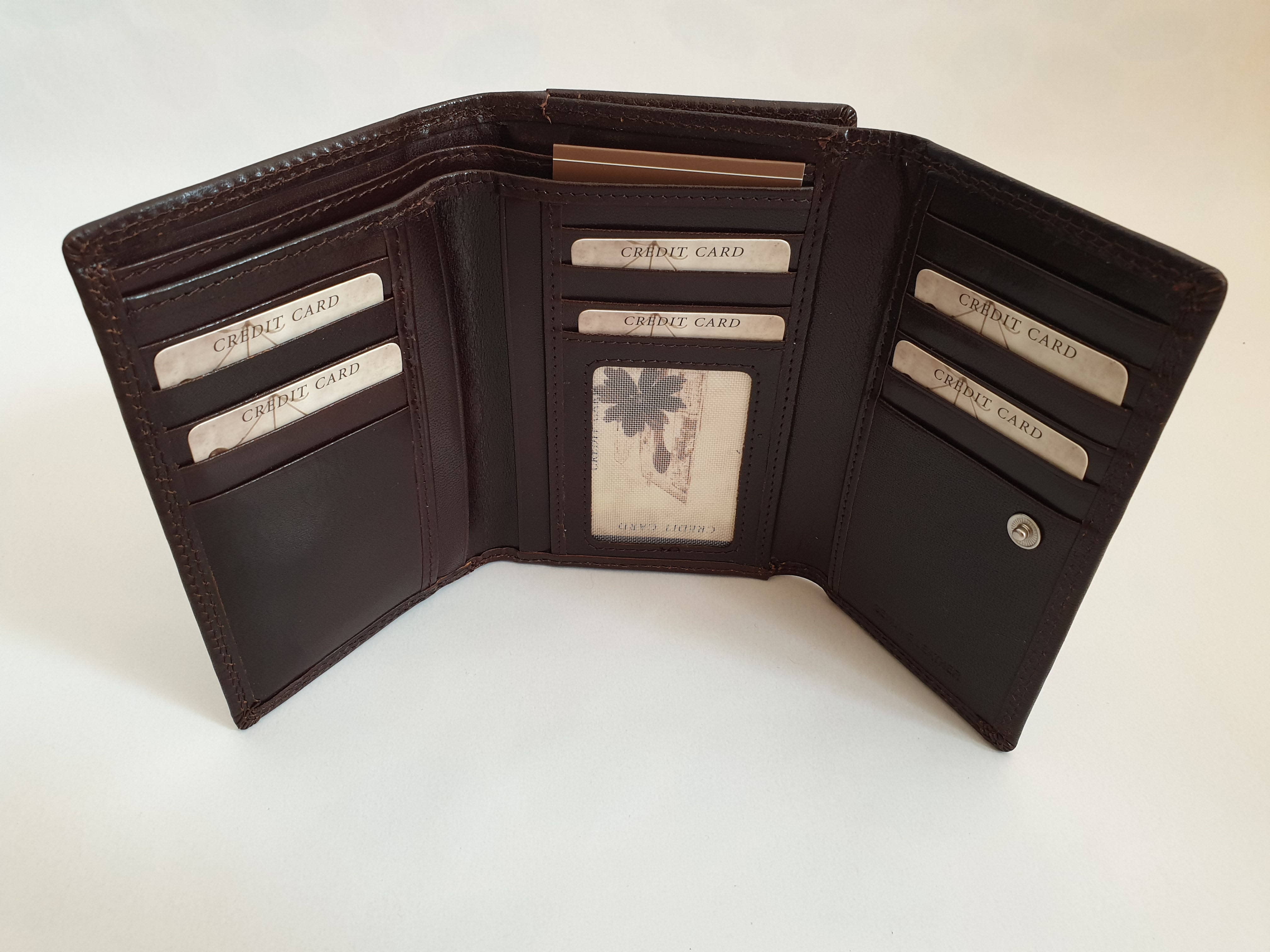 Dámská kožená peněženka 907 - Tmavě hnědá