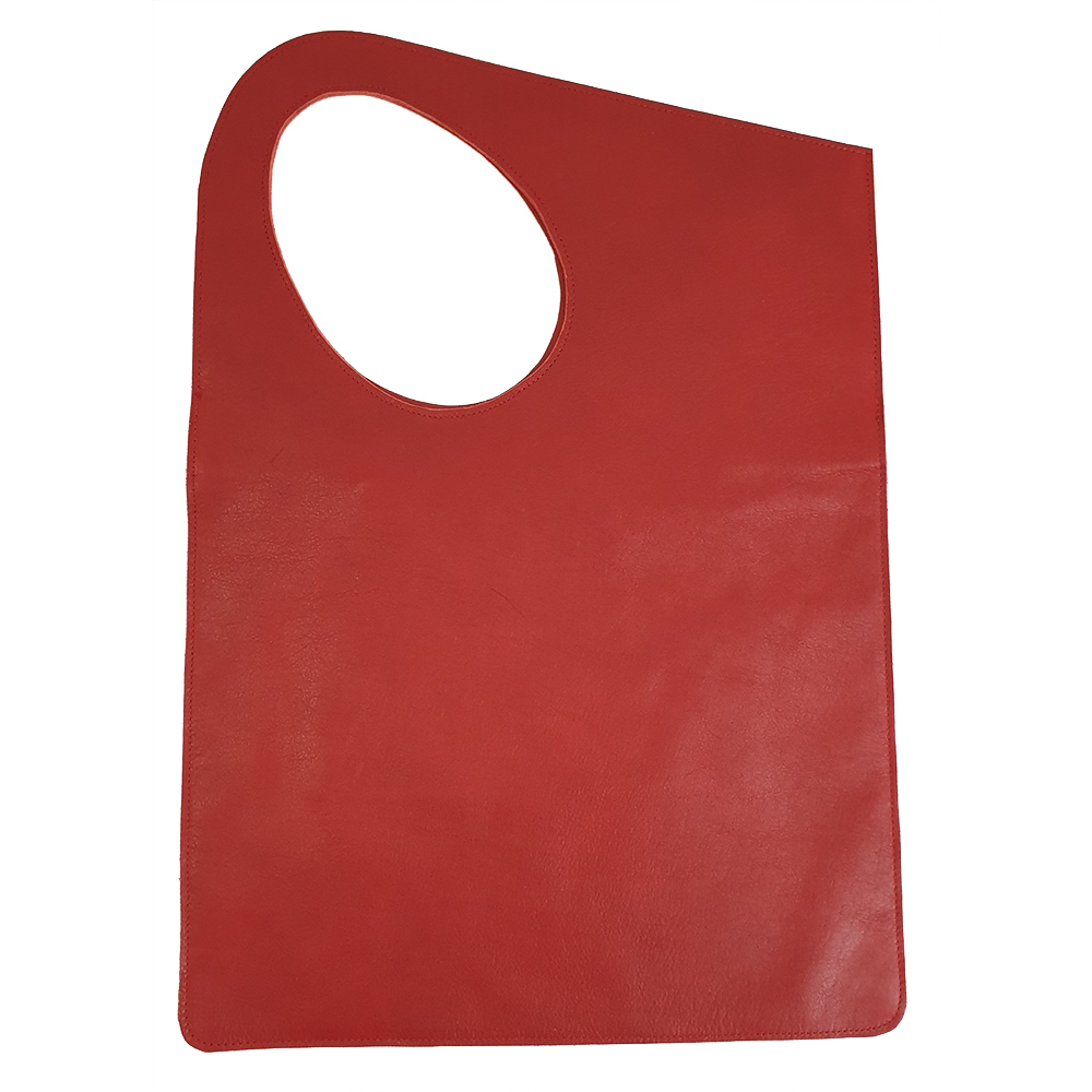 Kožená taška s otvorem - Červená