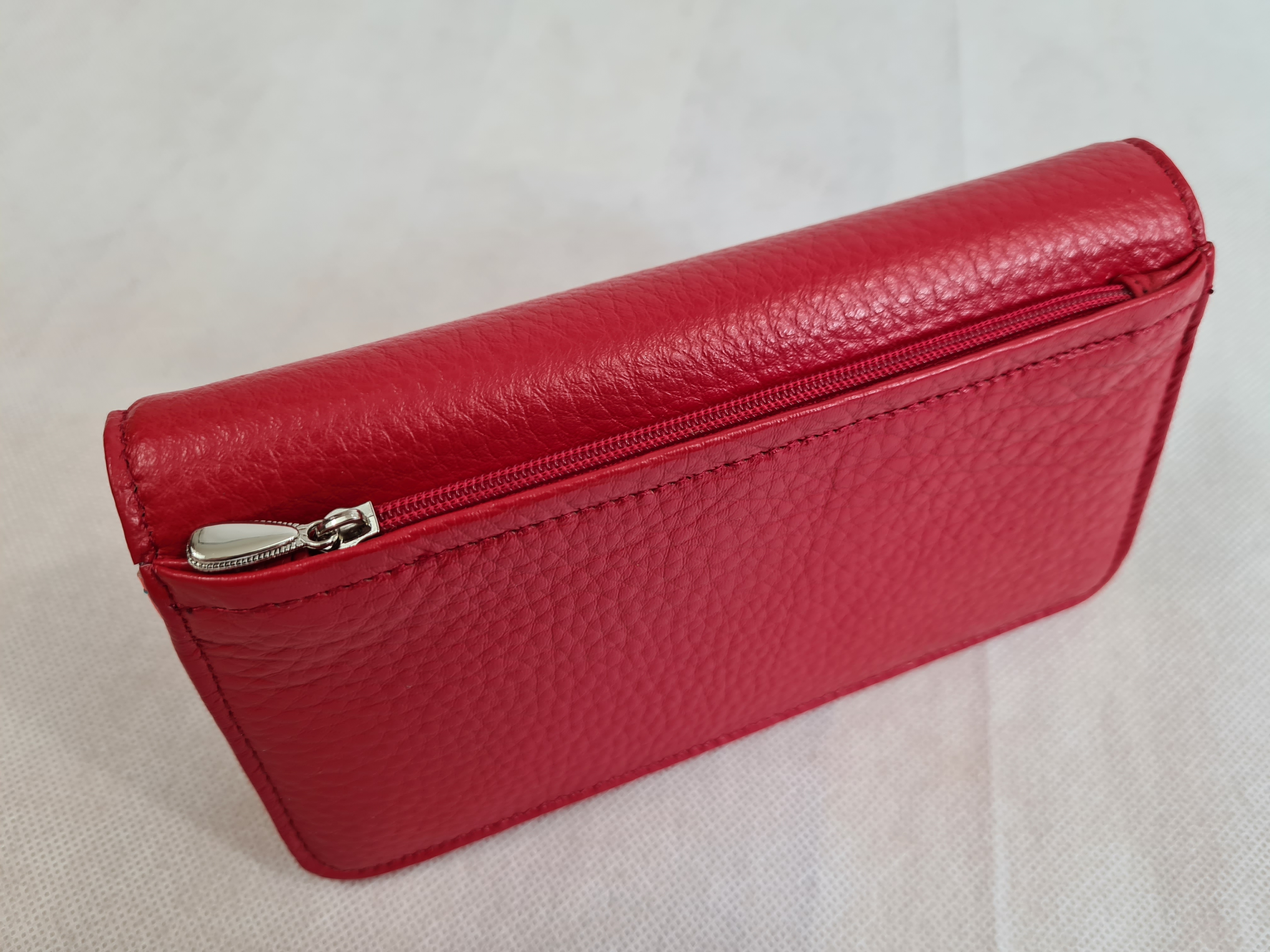 Dámská kožená peněženka multicolor simple - červená