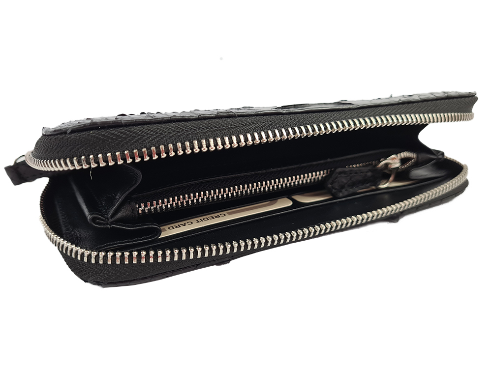 Dámská hadí peněženka Cleo - Černá