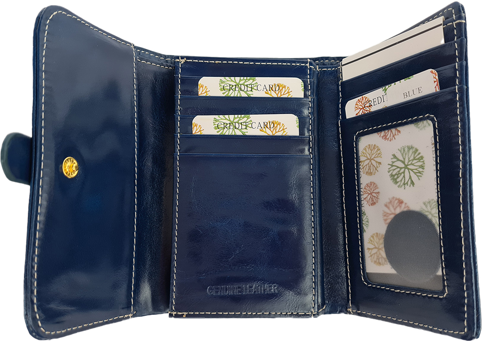 Dámská kožená peněženka YP147 - Modrá