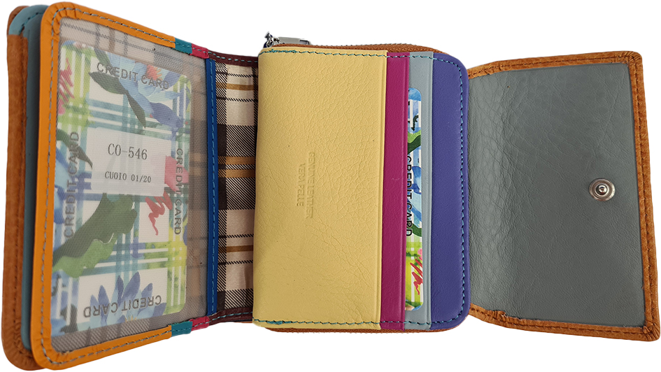 Dámská peněženka multicolor compact - Koňak