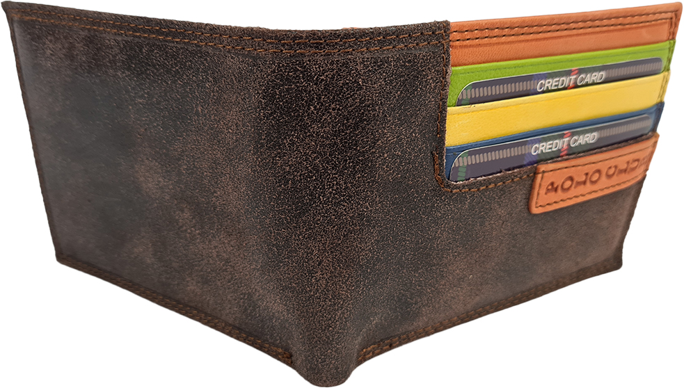 Pánská kožená peněženka Polo - Hnědá