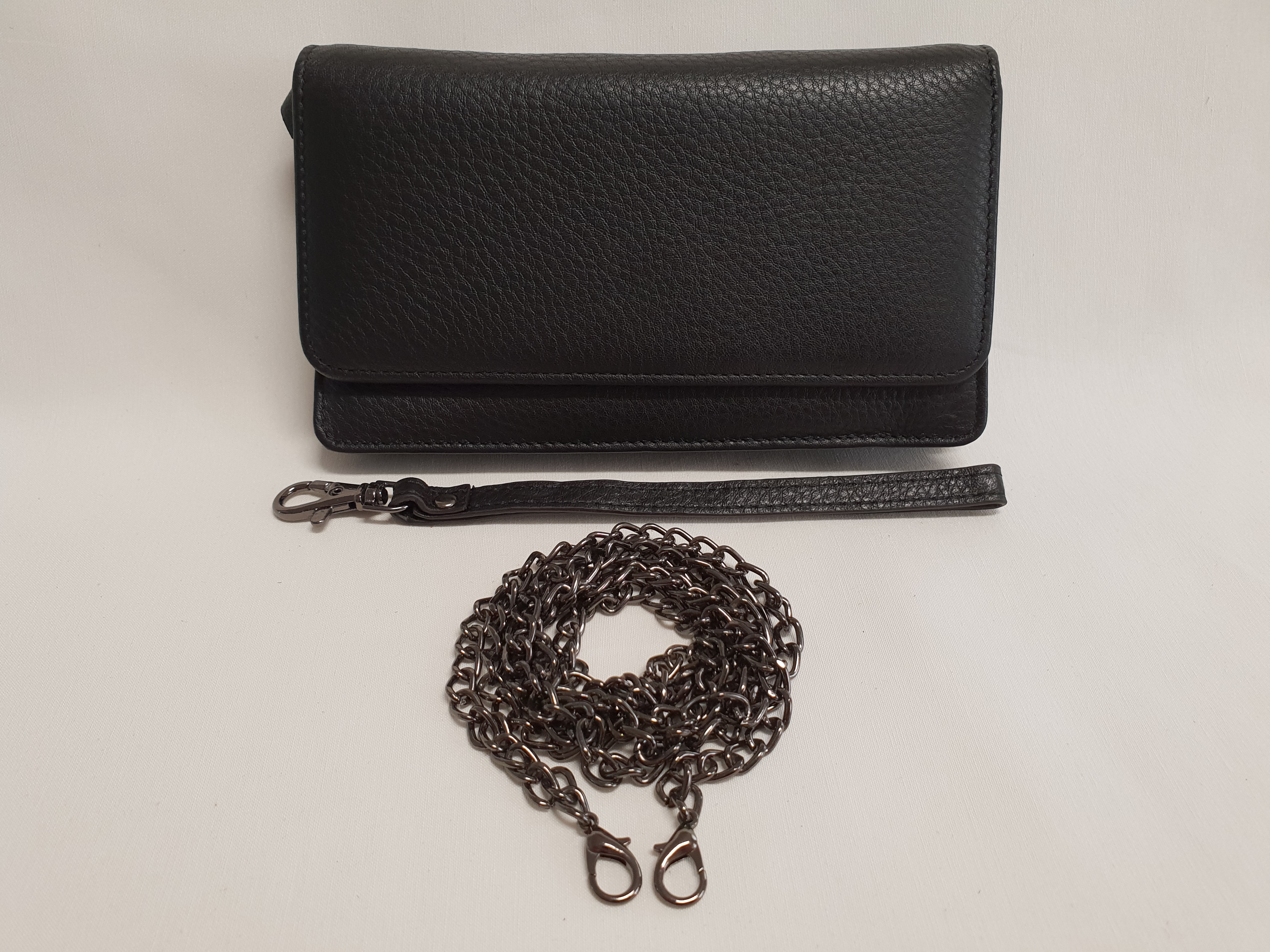 Kožené psaníčko/peněženka 6015 - černá