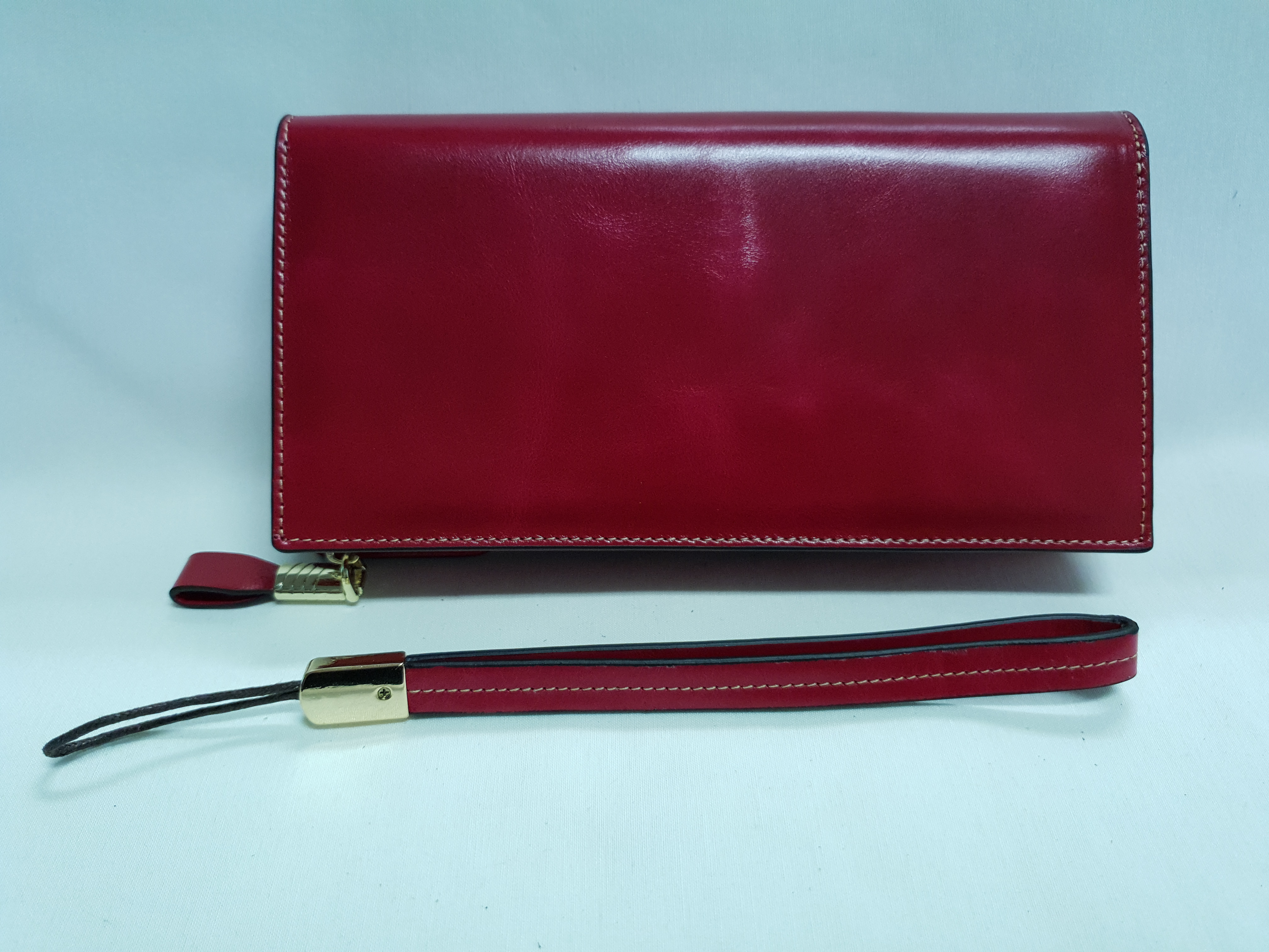 Kožené psaníčko/peněženka 8315 - růžová plum