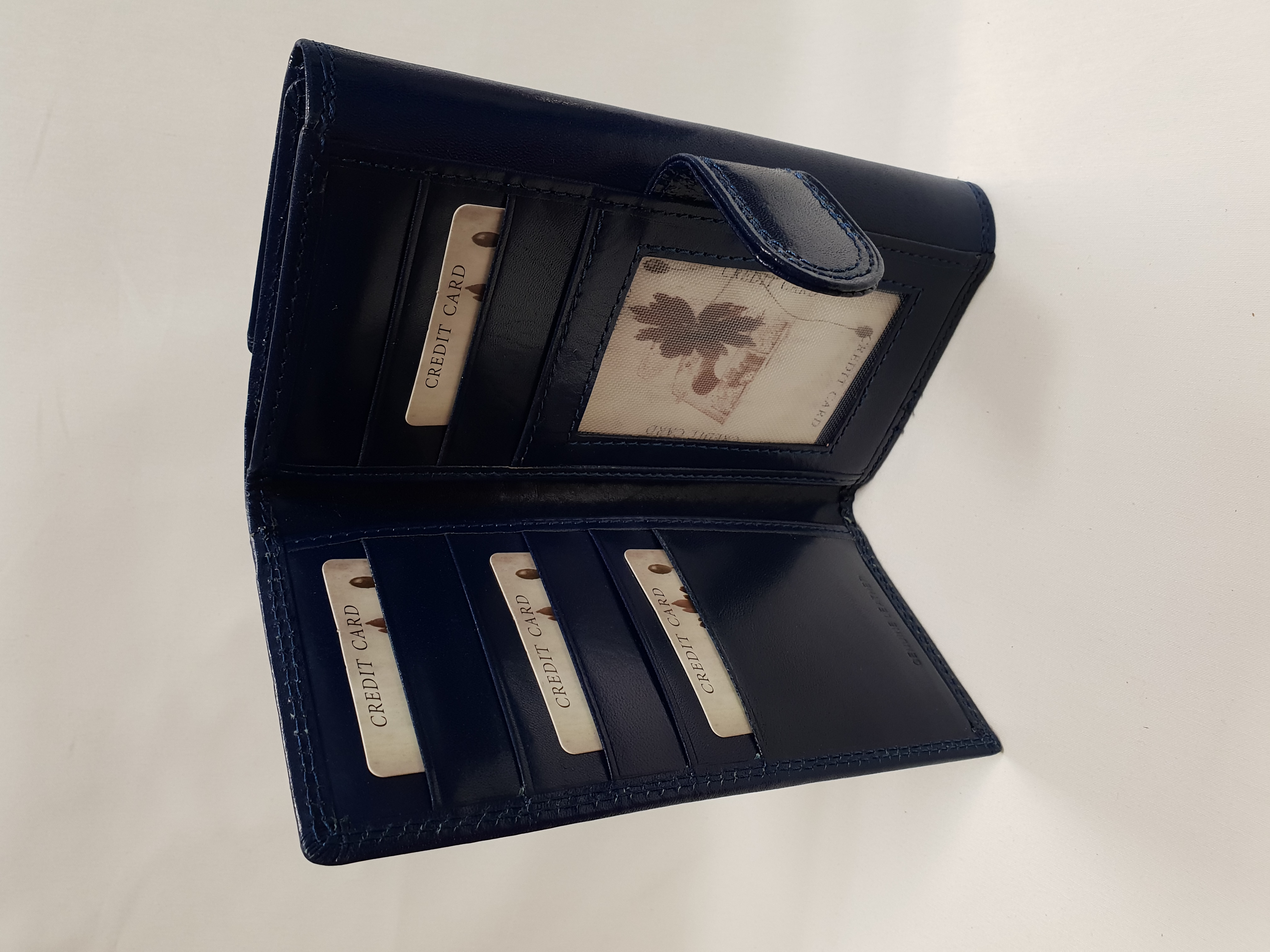 Dámská kožená peněženka 901 - tmavě modrá