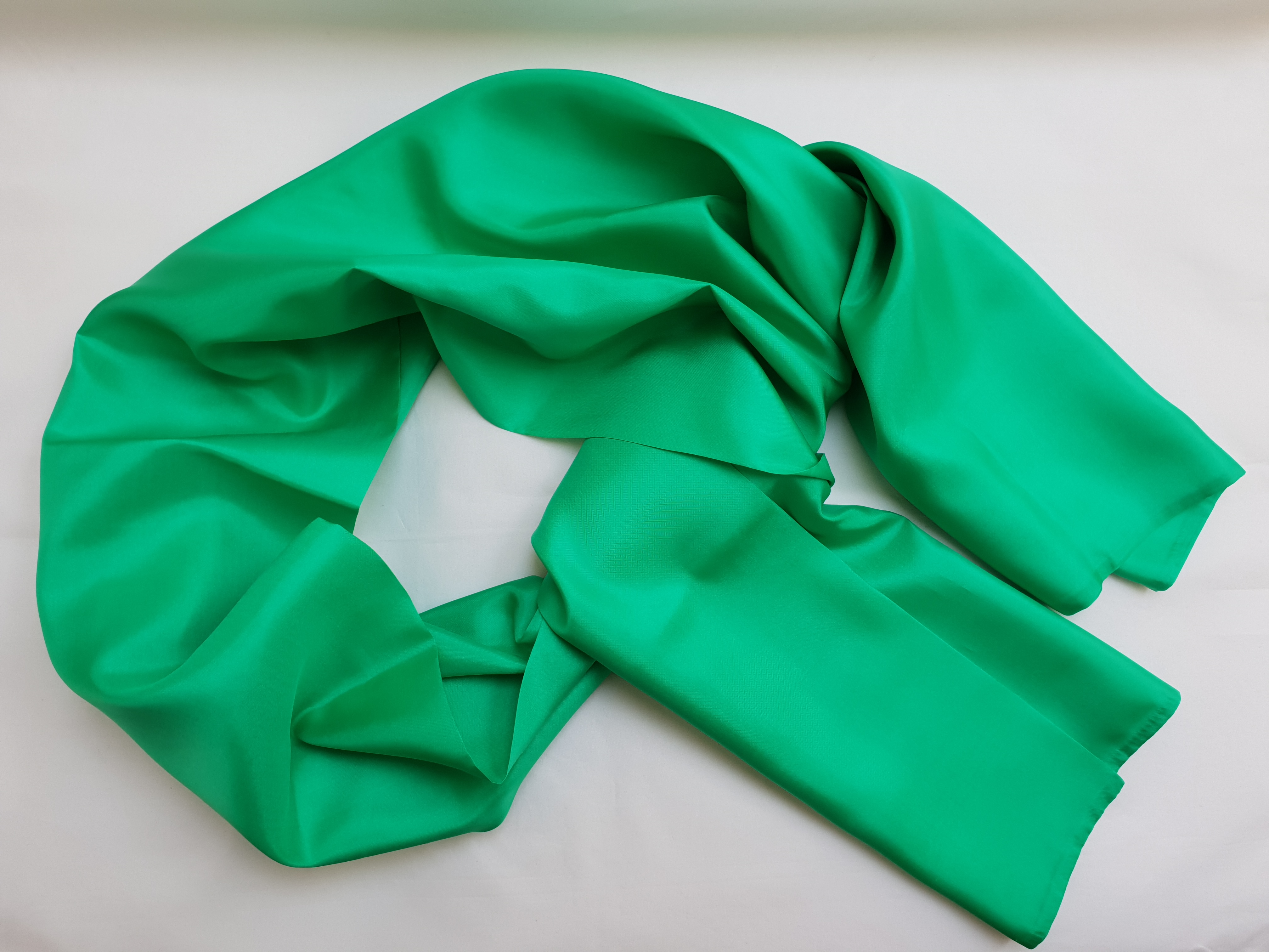 Hedvábná dvojitá šála velká - zelená
