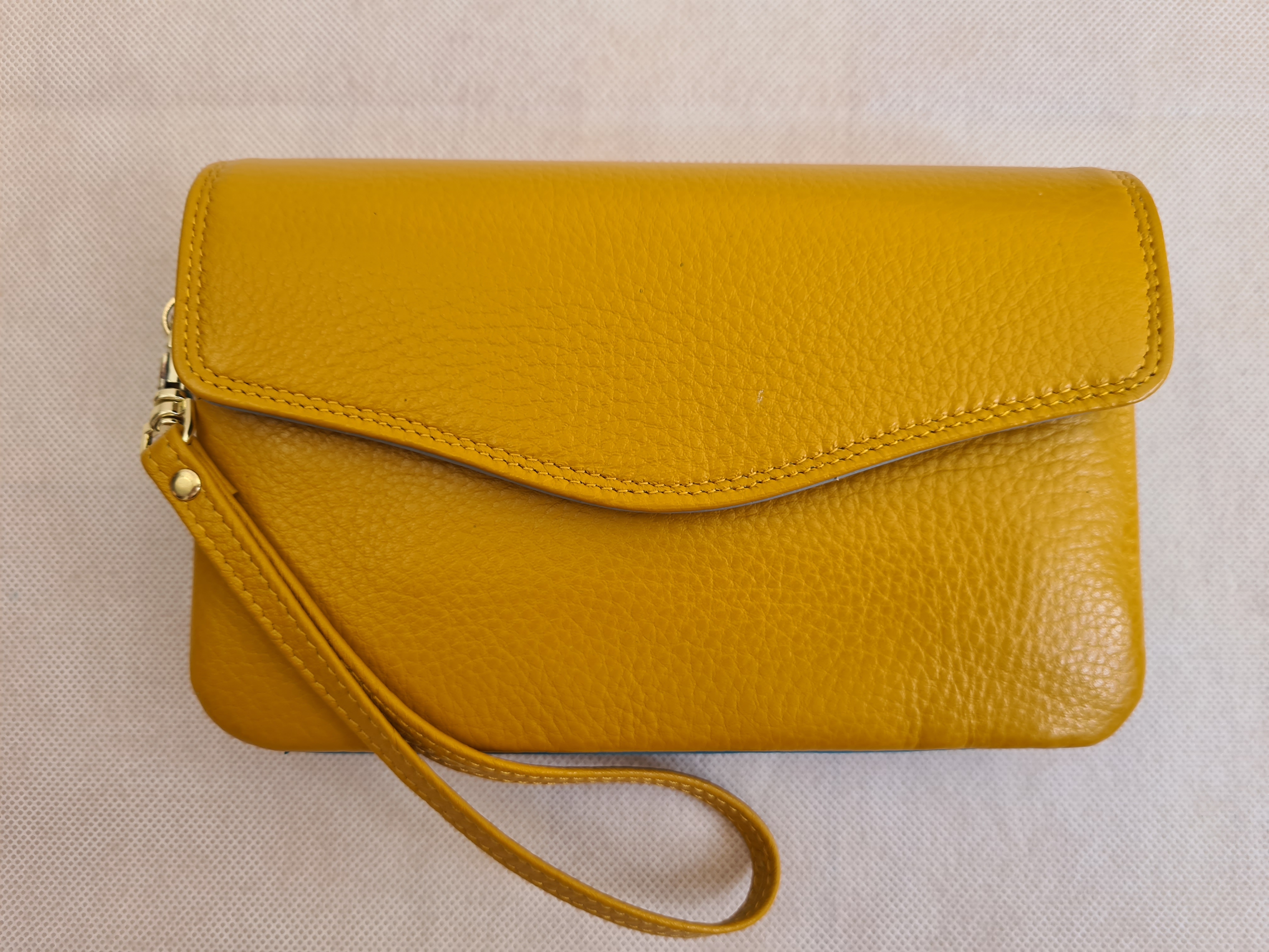 Dámská kožená peněženka multicolor - žlutá