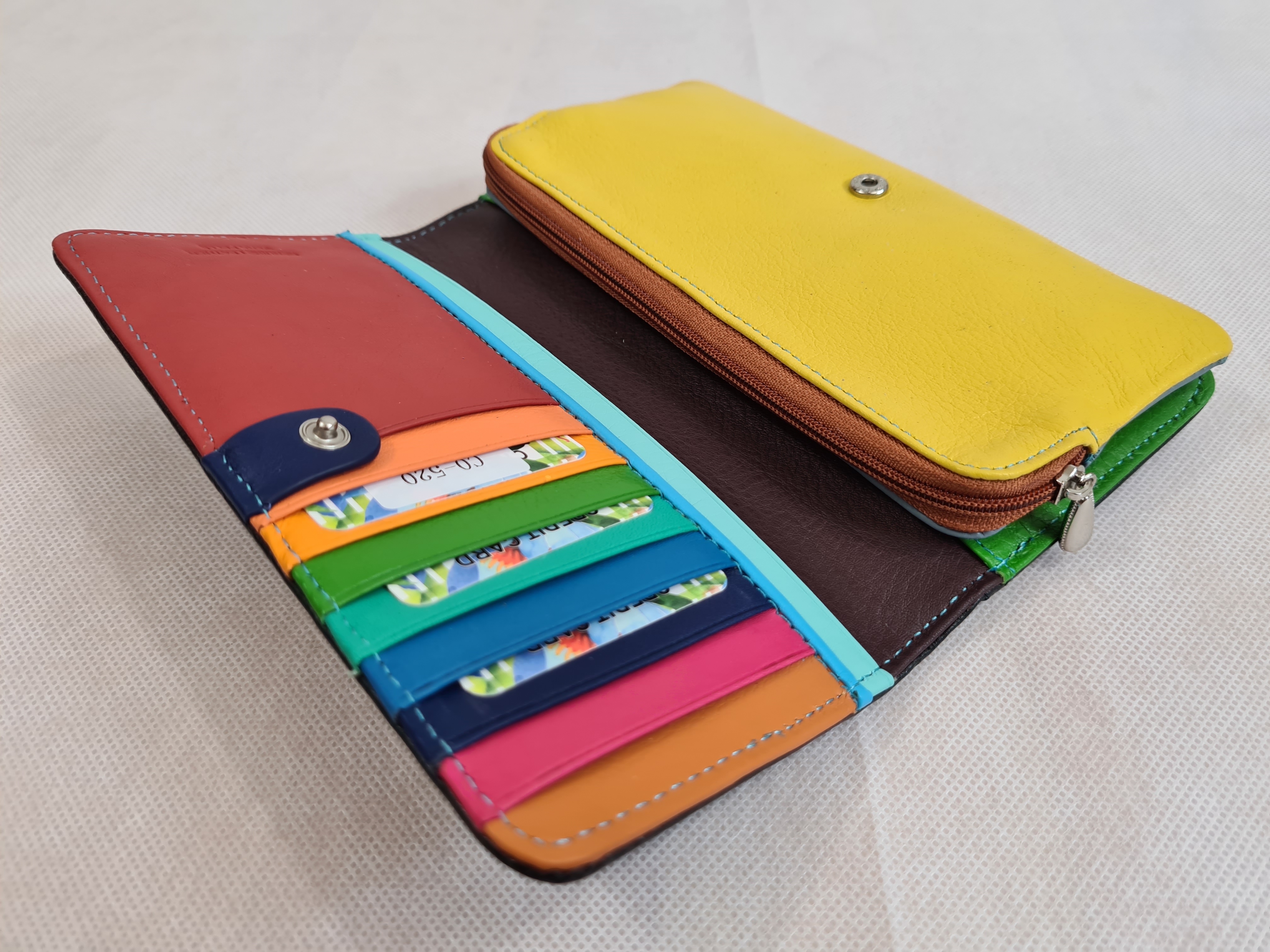 Dámská kožená peněženka multicolor simple - černá