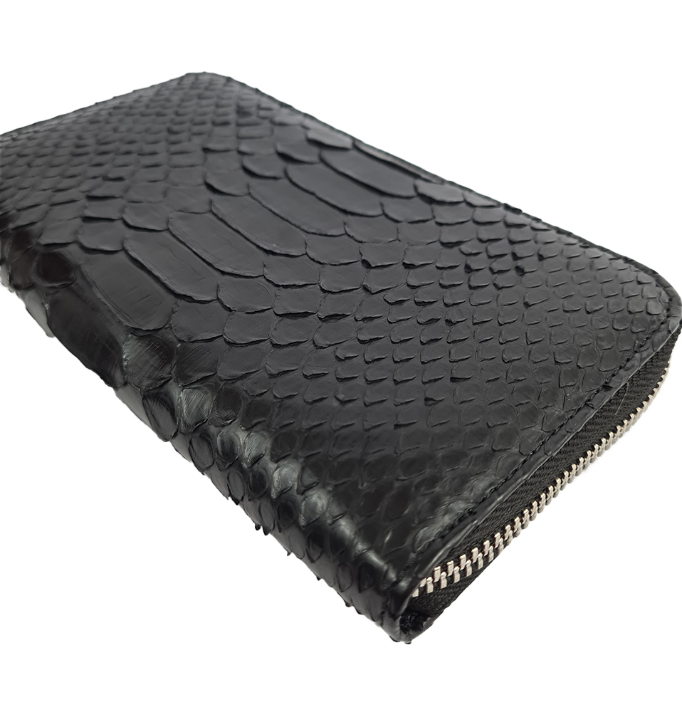 Dámská hadí peněženka Cleo - Černá