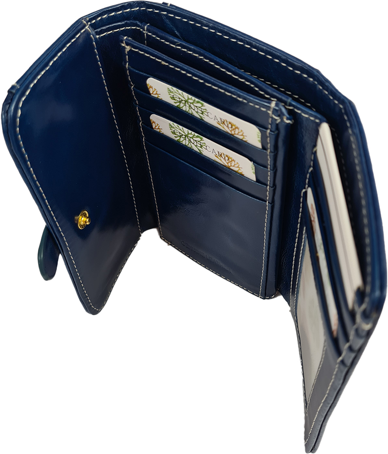 Dámská kožená peněženka YP147 - Modrá