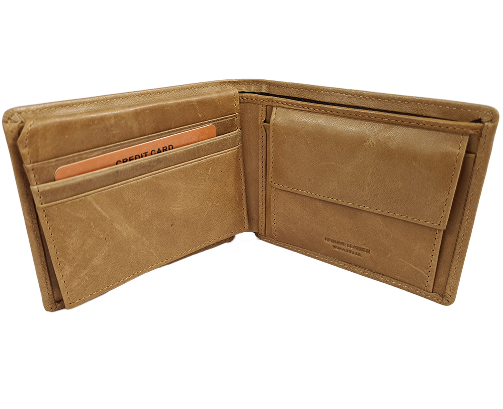 Pánská kožená peněženka Treccia - béžová