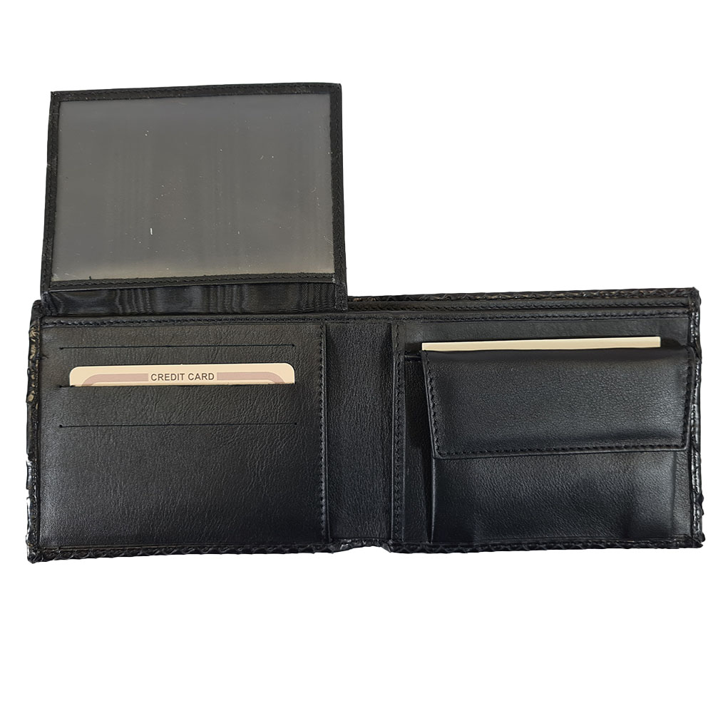 Pánská hadí peněženka Gerald - Černá