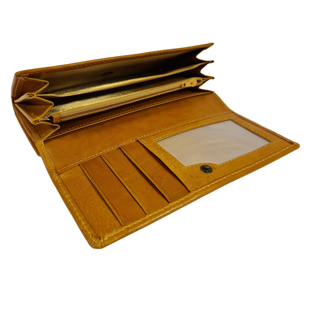 Dámská kožená peněženka 901 - Žlutá