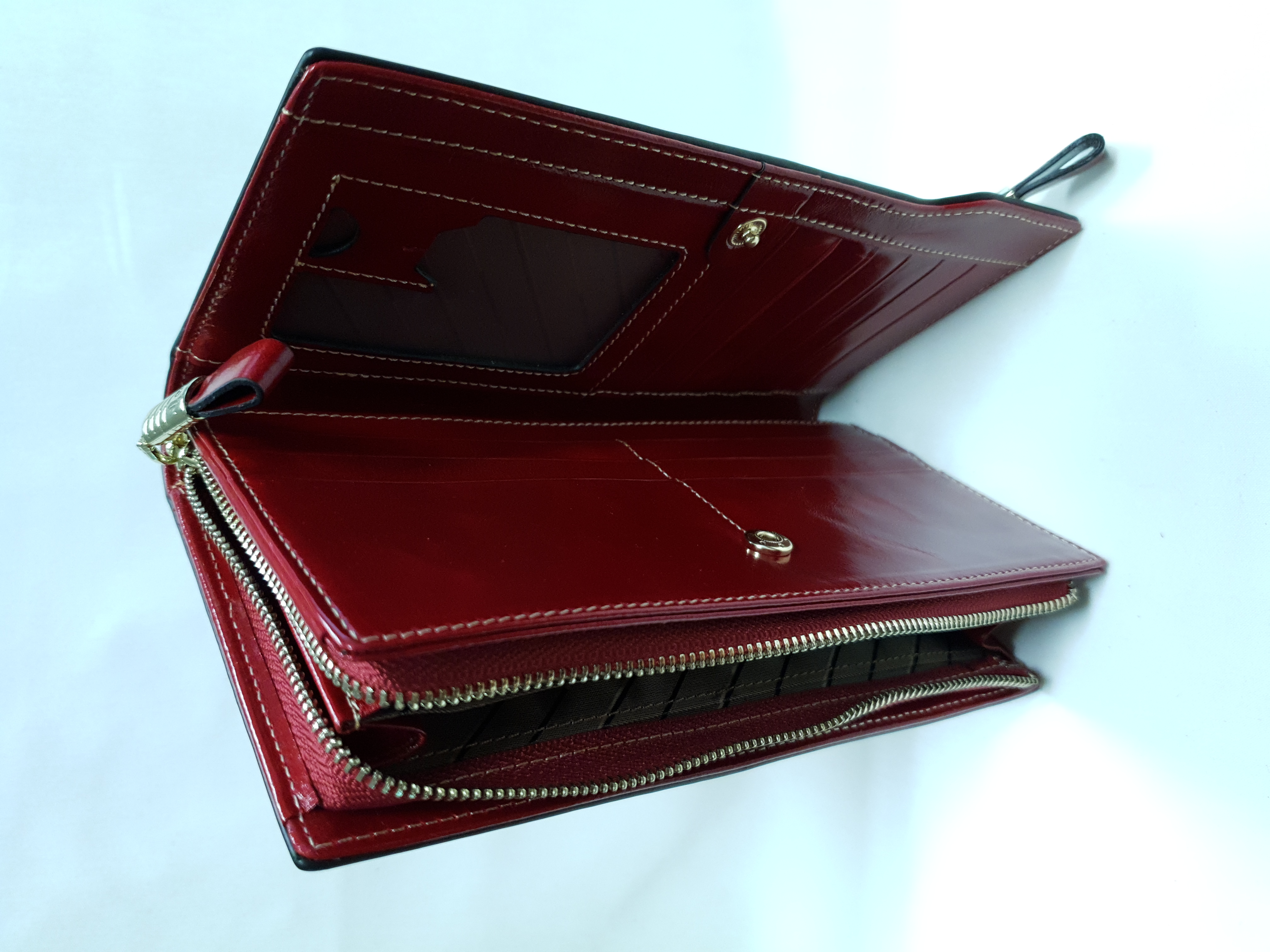 Kožené psaníčko/peněženka 8315 - červená