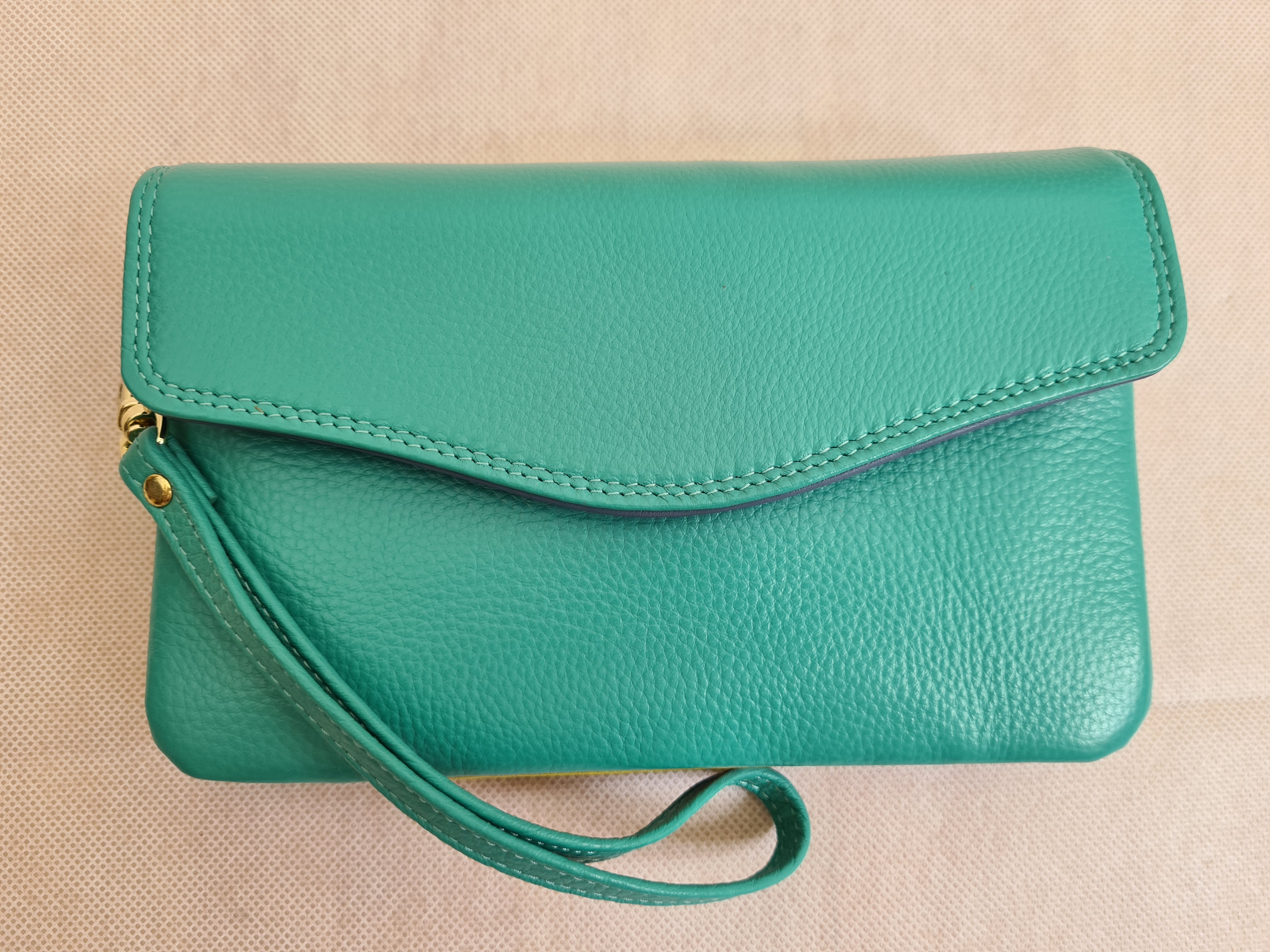 Dámská kožená peněženka multicolor - tyrkysová