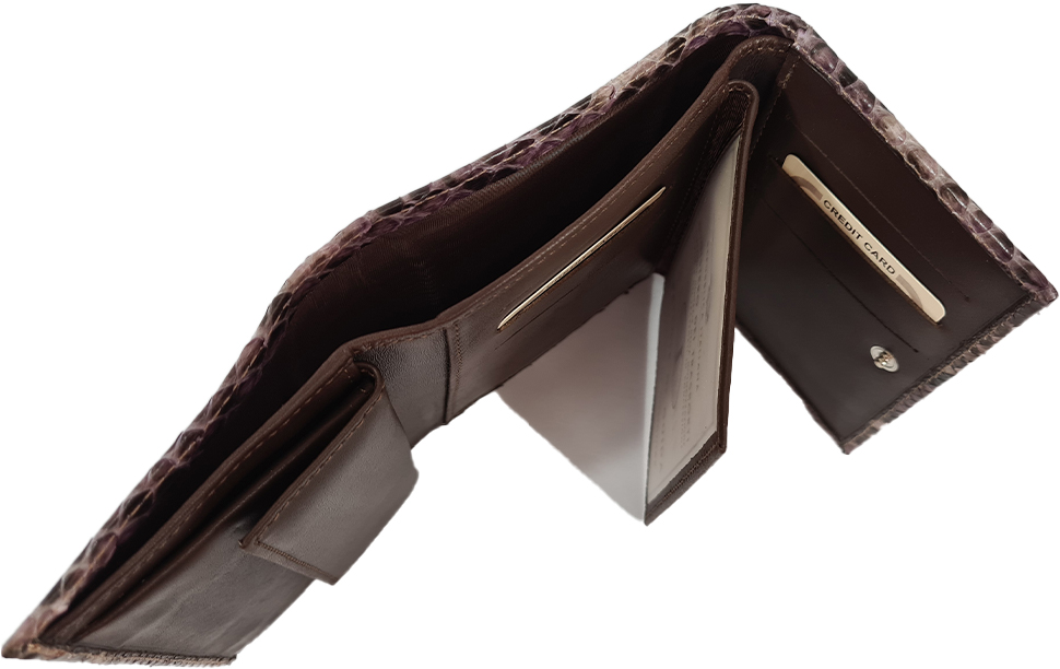 Dámská hadí peněženka Eve - Hnědo fialová