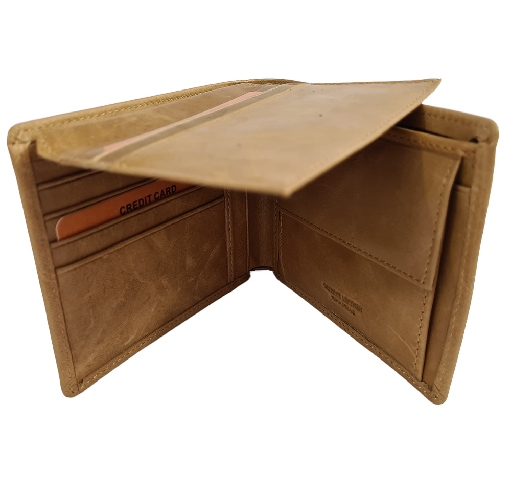 Pánská kožená peněženka Treccia - béžová