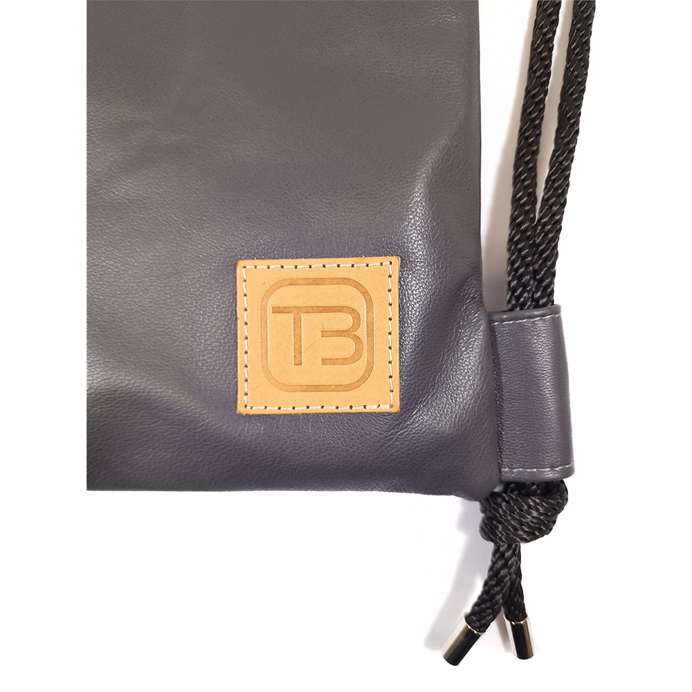 Kožený vak na záda - Šedý