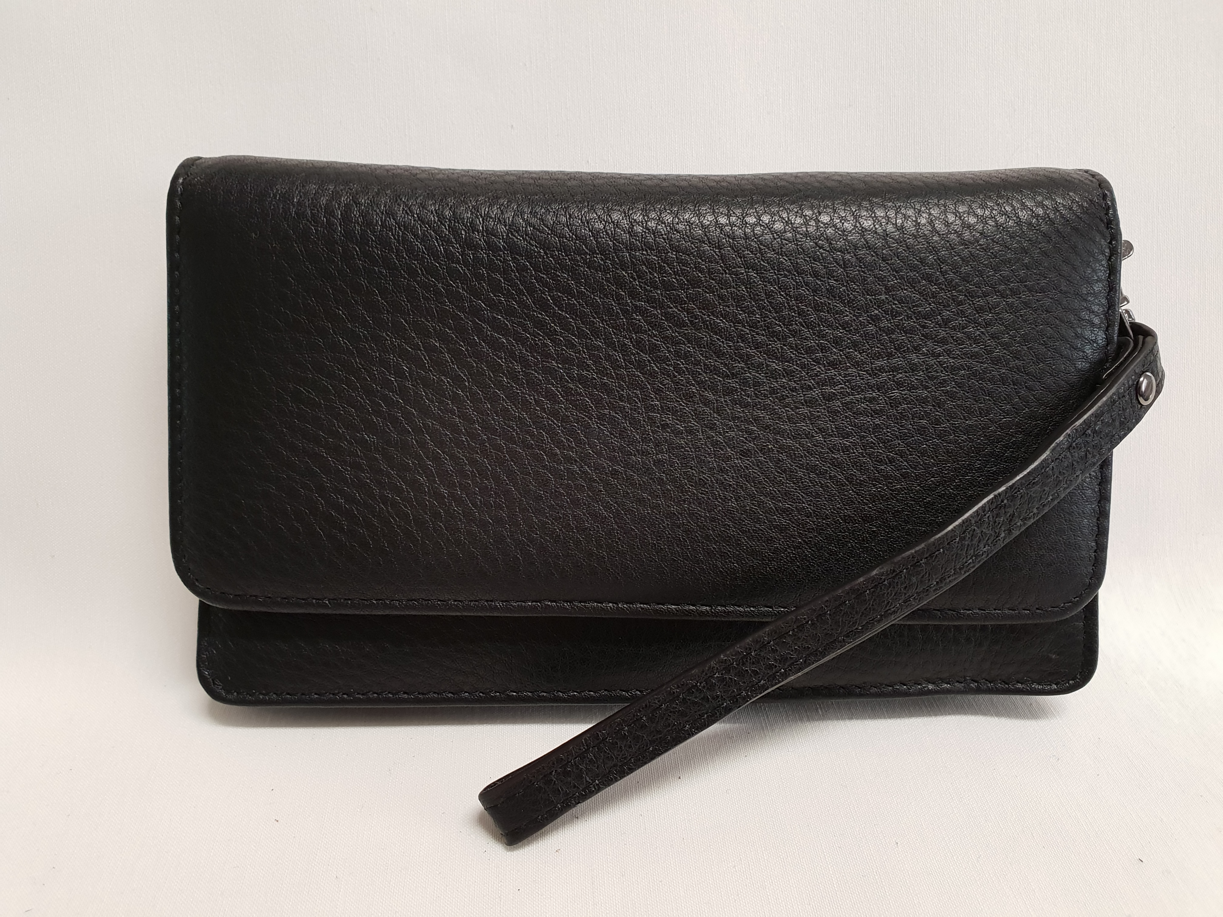 Kožené psaníčko/peněženka 6015 - černá