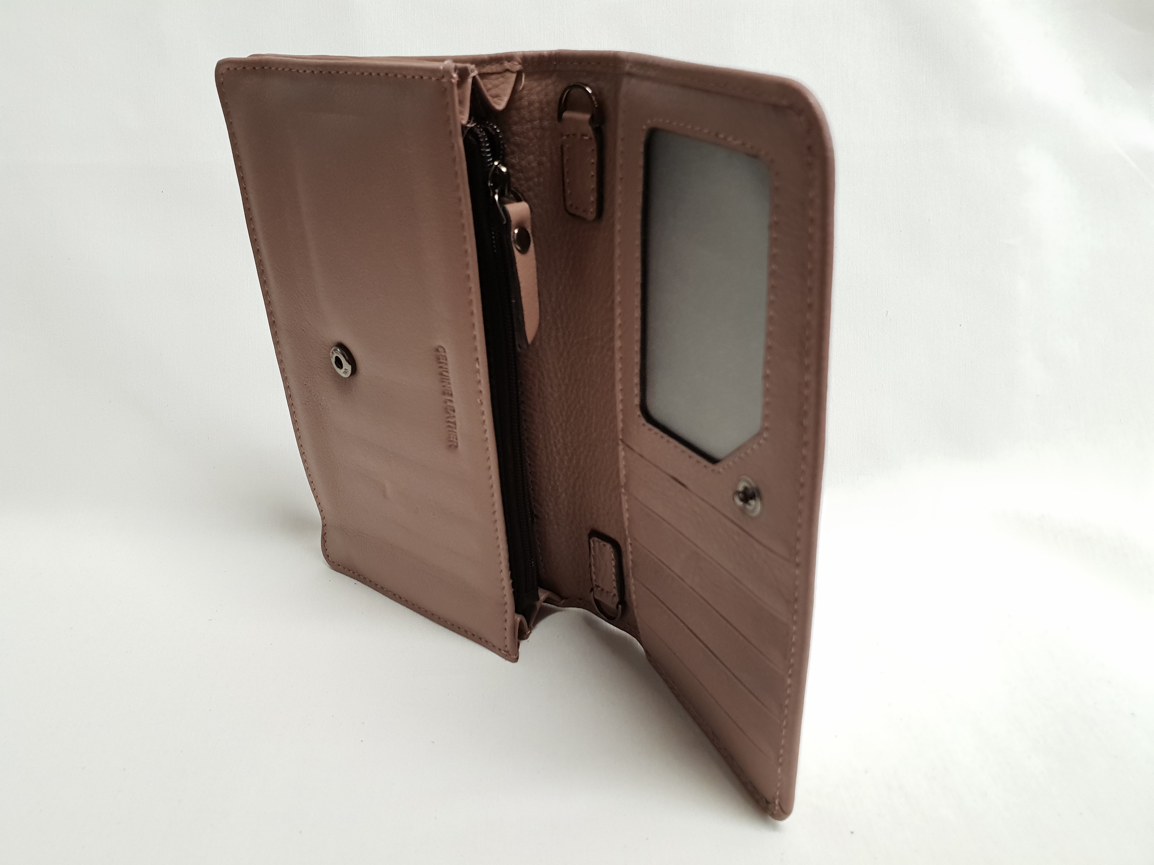 Kožené psaníčko/peněženka 6015 - pudrová