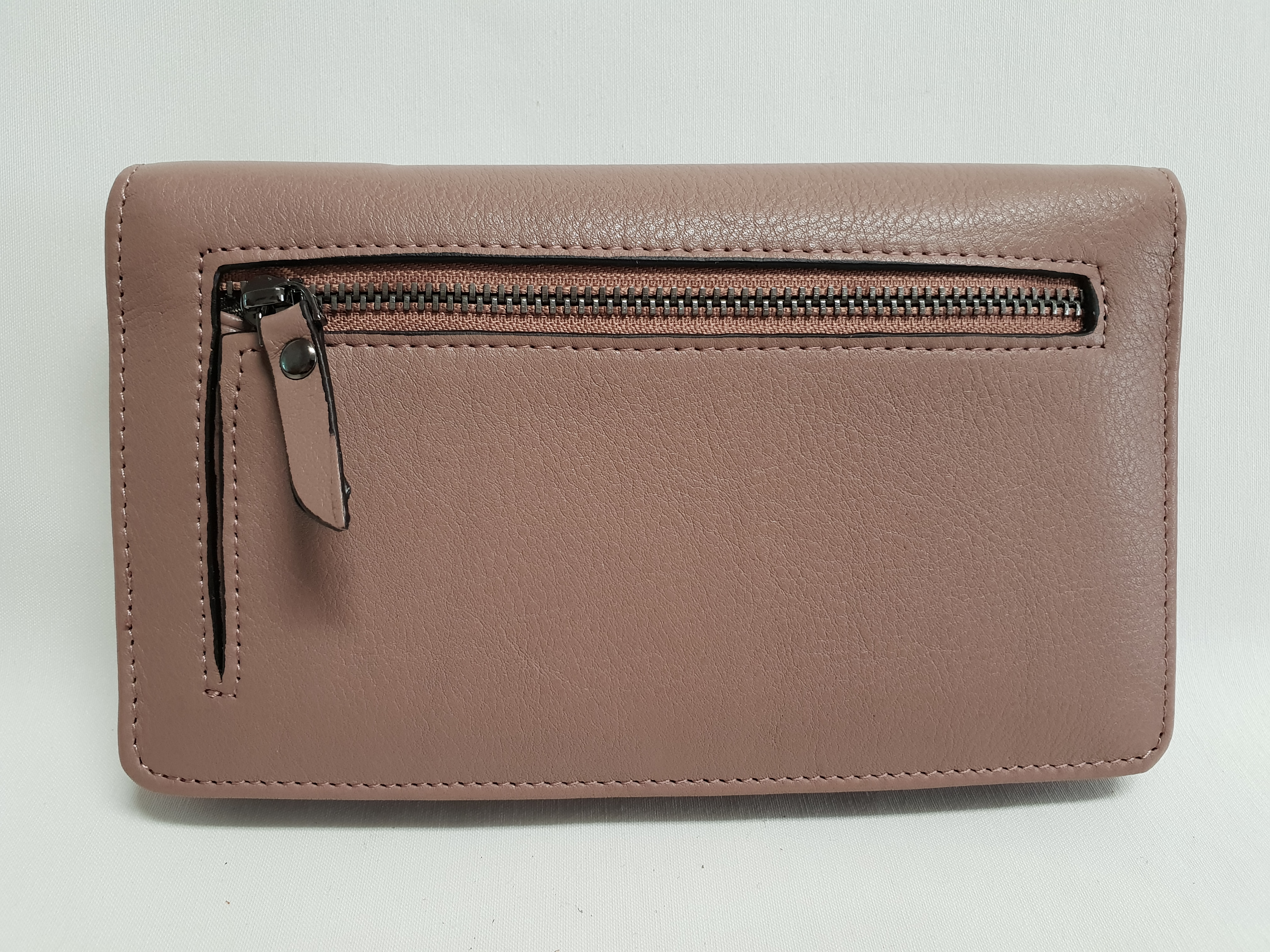Kožené psaníčko/peněženka 6015 - pudrová