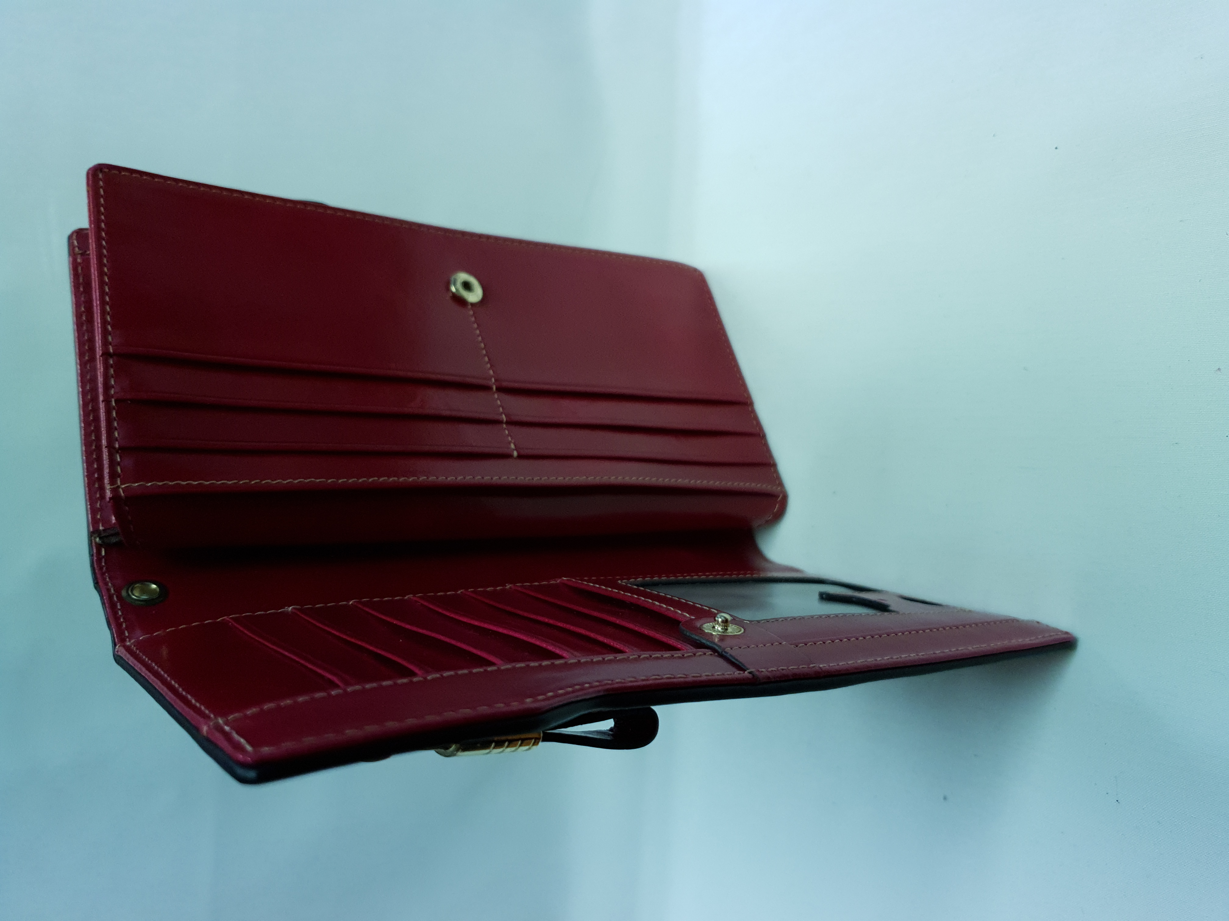 Kožené psaníčko/peněženka 8315 - růžová plum