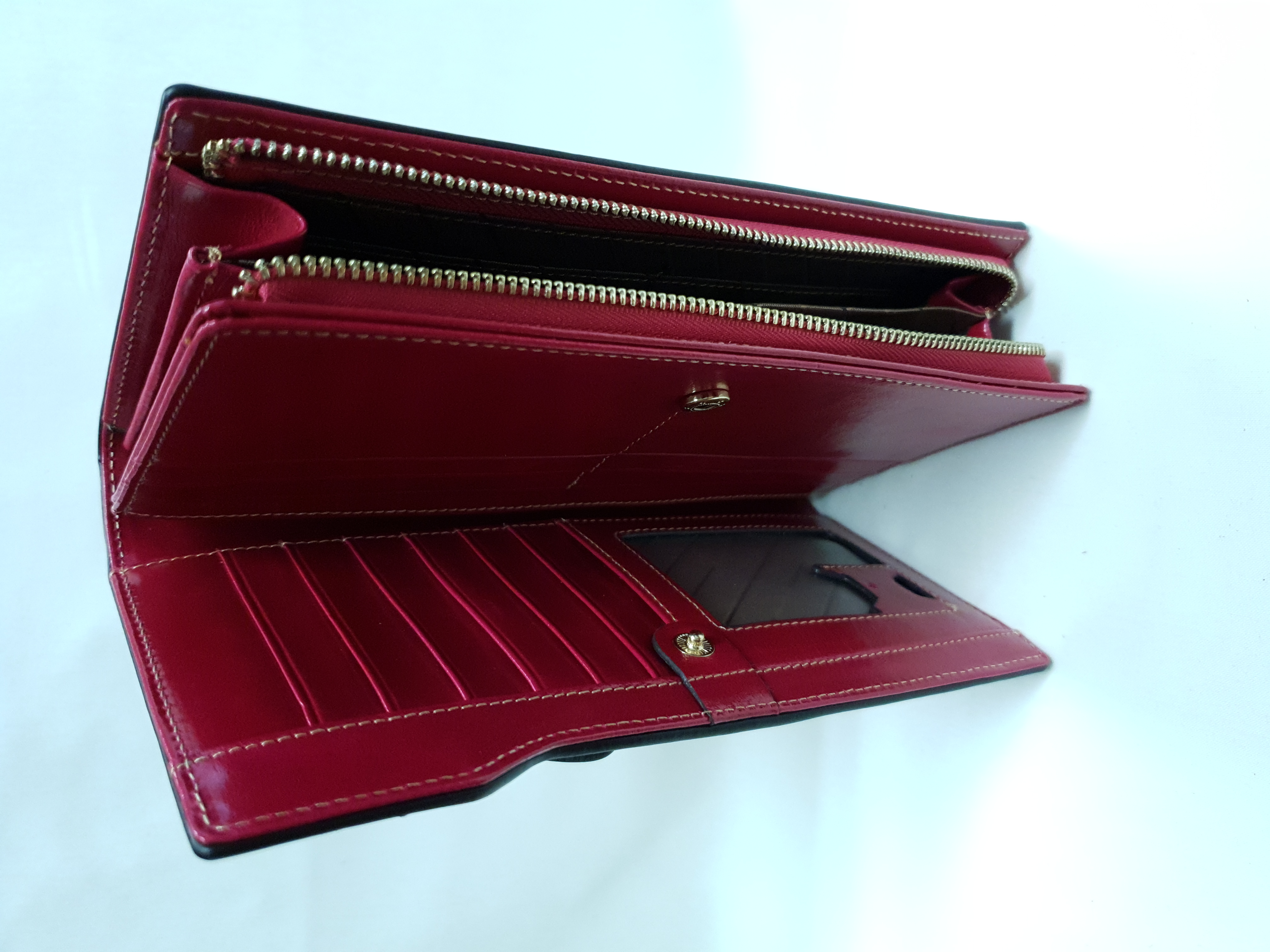 Kožené psaníčko/peněženka 8315 - růžová plum