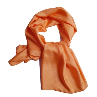 Hedvábná dvojitá šála - oranžová