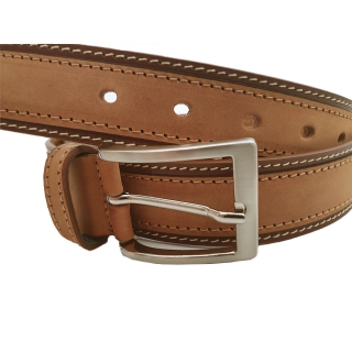 Kožený opasek 4cm - Hnědý s broušenou kůží